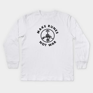 Make Runes Not War - Light Kids Long Sleeve T-Shirt